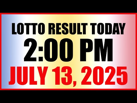 Lotto Result Today 2pm July 13, 2025 Swertres Ez2 Pcso