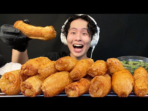 【ASMR】カリカリに焼いたホルモンテチャン‼️【咀嚼音/mukbang/Eating Sounds】