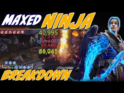 60 Ninja breakdown. BROKEN on bosses! This damage is insane. Raid Shadow Legends