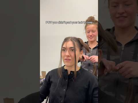 POV you didn’t part your hair in time #hairstylist #relatable #hairvideos #cosmetology