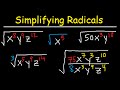 Simplifying Radicals: Variables, Exponents, and Fractions