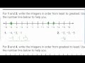 Ordering Integers from Least to Greatest
