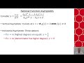Characteristics and Asymptotes of Functions