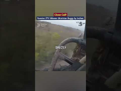 Russian FPV Drone Misses Ukrainian Buggy by Inches! #UkrainianBuggy #FPVDone #UkraineWar #closecall