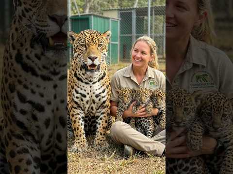 Newborn Jaguar Lost His Mom to Poachers… A Kind Rescuer Saved Him, Now He Has a New Family #shorts