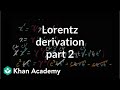 Understanding Gamma and Lorentz Transformations