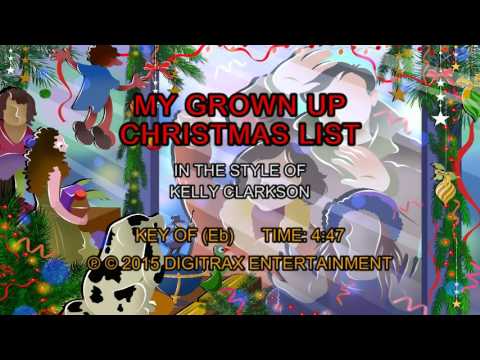 Kelly Clarkson – My Grown Up Christmas List (Backing Track)