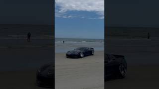 Proud to say this is NOT ai. Full video is on my page! #corvette #static #notai #beach #stuck