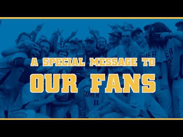 A Special Message from the Coker Baseball Team