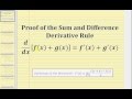 Understanding the Sum and Difference Derivative Rule
