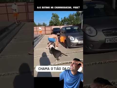 Gás butano: quase colocou fogo no cachorro e no carro ao acender churrasqueira