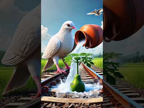 A Big Pigeon’s Tiny Hope #PigeonStory #PapayaTree #TrainTrackDreams