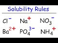 Solubility of Compounds in Water