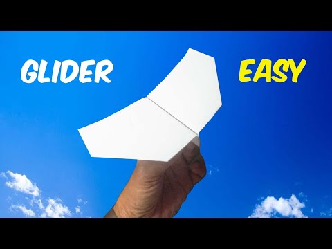 Very Easy - how to make a glider paper airplane - paper plane that flies for a long time