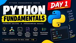 Python Fundamentals for Beginners | Problem Solving, IPO Cycle, Tokens, L-Value & R-Value | Day 1