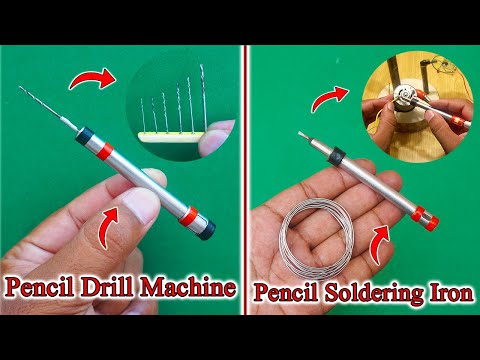 2 Mini Projects Drill Machine @ Soldering Iron | Mini Drill Machine | Smallest Pencil Soldering Iron