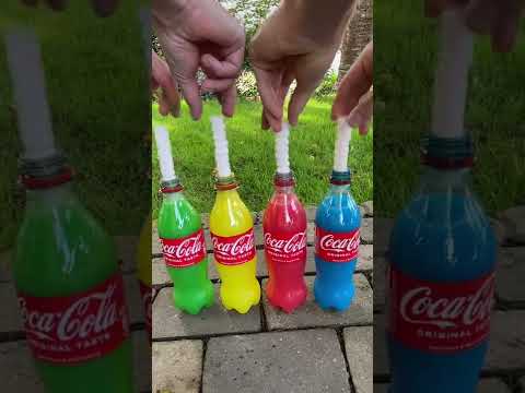 Coca Cola, Fanta, Sprite und Mentos  | Experiment #Shorts