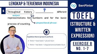 Soal dan Pembahasan TOEFL (Structure and Written Expression) Exercise 8 - Part 1 (No. 1-7)