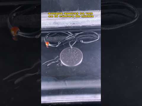 ☢️ Así se ve la radiación ☢️ Colgante radiactivo #química #nuclear #experimentos #shorts