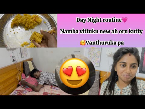 Day night routine oru alavuku Night nalla poochu🥰/#dhinaammu   #couple #vlog #nightroutine #share