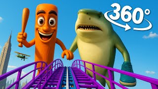 Tung Tung Tung Sahur vs Tralalero Tralala - INSANE 360 VR Roller Coaster