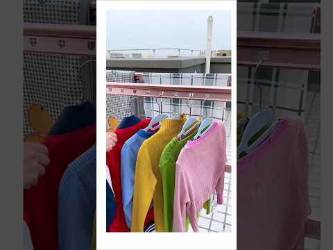 Compact and foldable clothes hanging rod for easy drying
