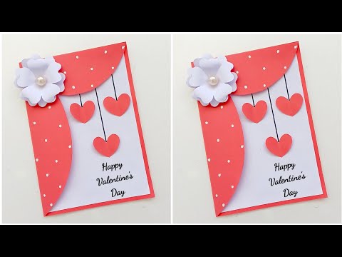 😍 Cute 😍 Valentine's Day Card Making / how to make valentine day card / valentine's day gift Idea