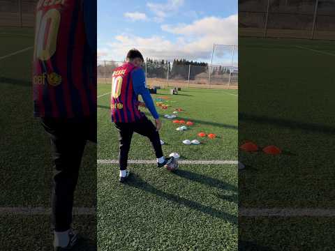 TIKI TAKA footwork drill🔥to improve dribbling #footballskills #soccer #football #footwork #skills
