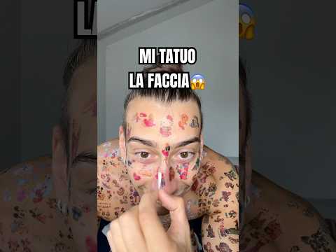 Mi TATUO La FACCIA😱🤪 #tatuaggi #sfida #commenti #faccia