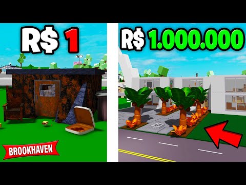 CASA DE R$1 vs R$1,000,000 no BROOKHAVEN!