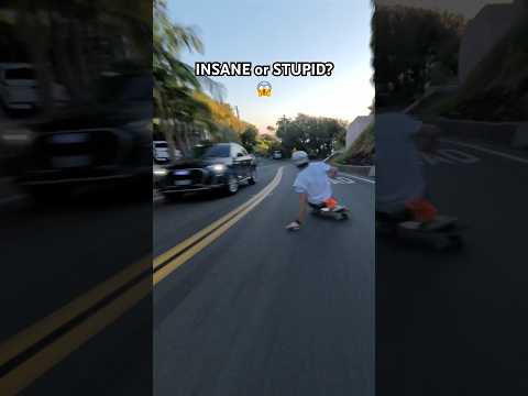 Downhill Skateboarding Slide Gone Wrong – Car Incoming Crash! #downhill #crash
