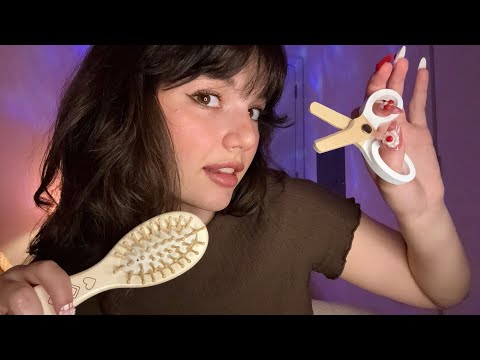 ASMR | Fast & Aggressive Haircut Roleplay ( Mouth Sounds, Fluffy Cover, Personal Attention )