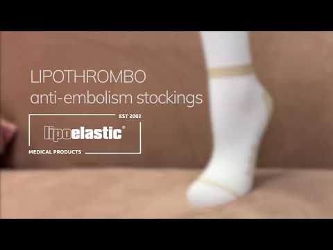 How to put on Lipothrombo anti-embolism stockings, by LIPOELASTIC