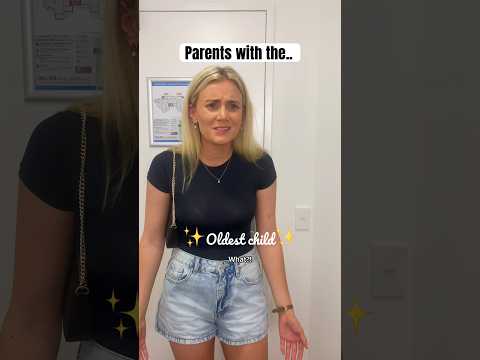 Parents with the oldest vs middle vs youngest child.. #funnyskits #sibling #parent #memes #shorts