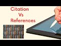 Citation and Reference Differences