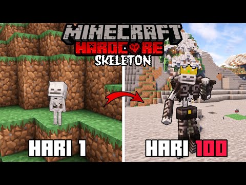 100 Hari di Minecraft Hardcore Tapi Dikutuk jadi Skeleton