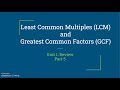 Exploring LCM and GCF in Algebra
