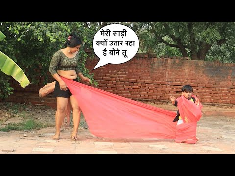 Tingu ने खिची लड़की की साड़ी Prank में | Chota Chetan