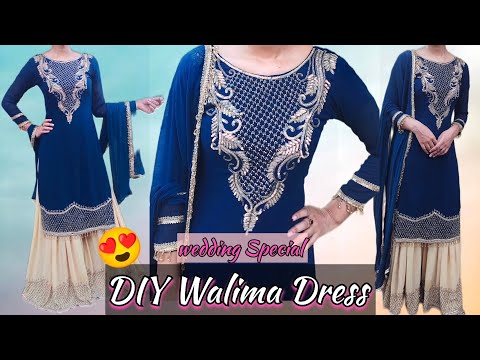 Designer 😍 Hand embroidery Walima Dress 👗  wedding special ♥️ Reception Dress ❤️