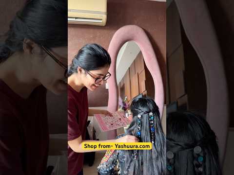 Chaar Chand laga Devi ye Hairstyle is Navratri 😍 #youtubeshorts #hairstyle