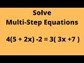 Solving Multi-Step Equations