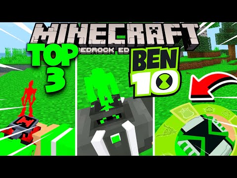 TOP 3 MELHORES ADDON/MOD DE BEN 10 PARA MINECRAFT PE 1.21! (MINECRAFT BEDROCK)