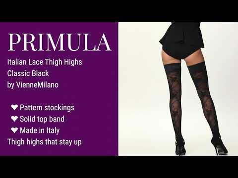 Italian Lace Stockings That Stay Up Without a Garter Belt