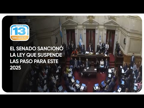 El Senado sancionó la ley que suspende las PASO para este 2025