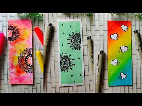 easy drawing ideas for beginners//bookmark painting 🖌️🎨#art#painting#drawing