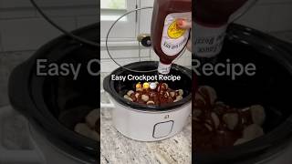 Easy Crockpot Recipe - BBQ Orange Meatballs #easyrecipe #easydinner