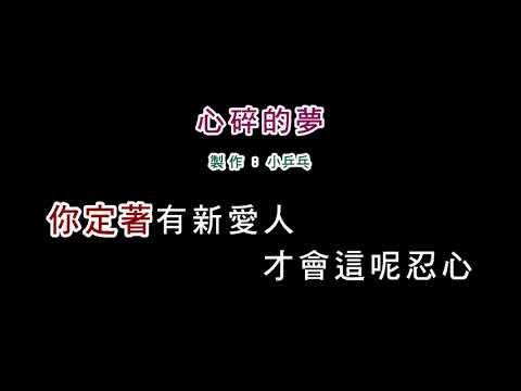 (伴奏版)詹雅雯-心碎的夢(DIY卡拉OK字幕)