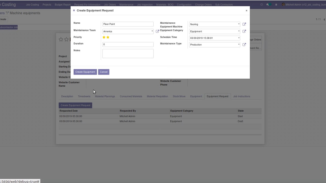 How to manage Equipment Maintenance Request from Job Work order | Odoo Apps Feature #odoo16 | 30.03.2019

This Odoo Apps allows you to manage Equipment and Equipment Maintenance Requests from Job Work orders in construction ...