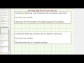 Algebraic Expressions and Operations