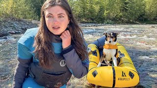 4 Days Camping by Raft in Montana with My Dog - Huge Rapids!